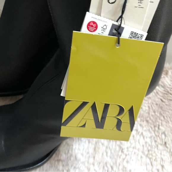 ZARA HEELED LEATHER BOOTS MADE IN SPAIN - Picture 14 of 14